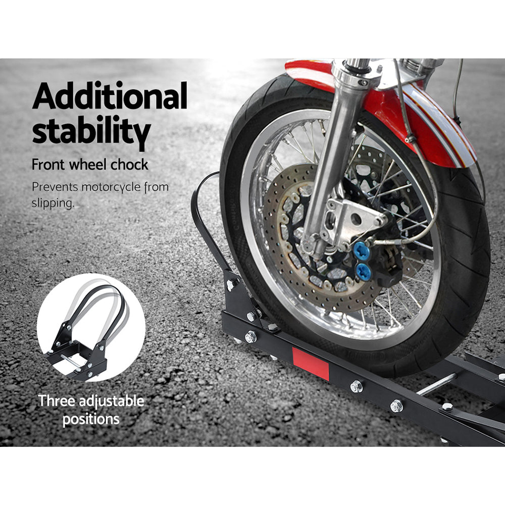 NNEDSZ Motorcycle Motorbike Carrier Rack 2 Towbar Arm Rack Dirt Bike Ramp Steel