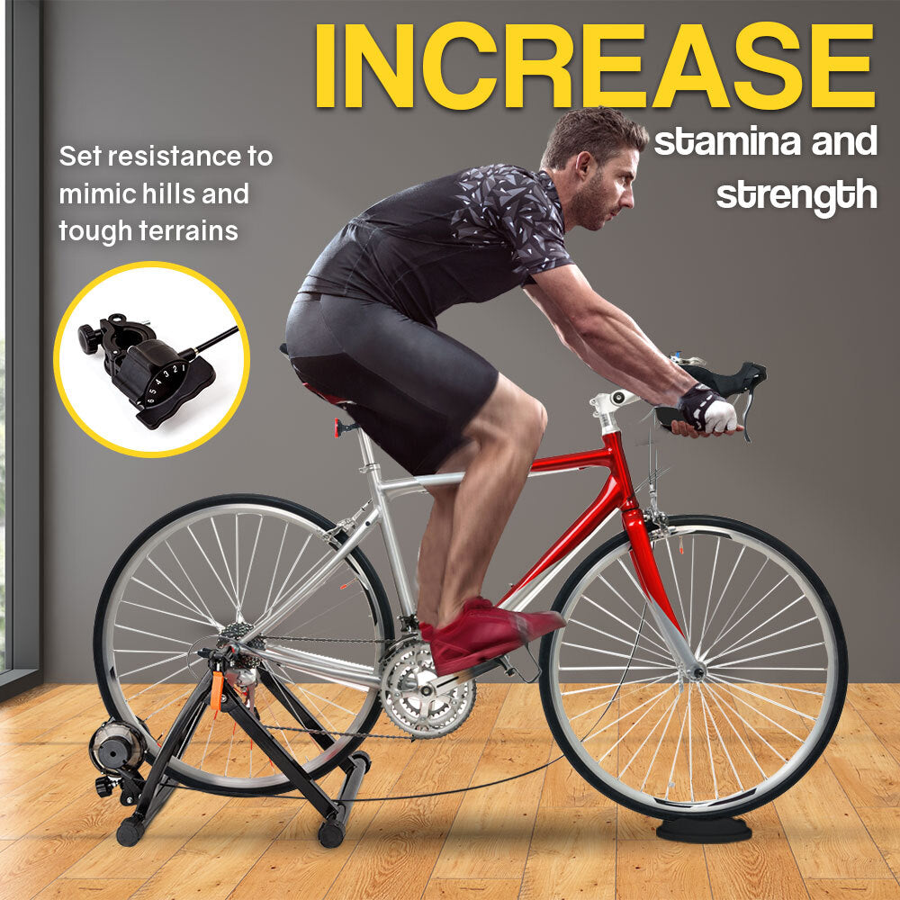 NNEMB Indoor Bicycle Trainer-Bike Cycling Stationary Magnetic Stand Training