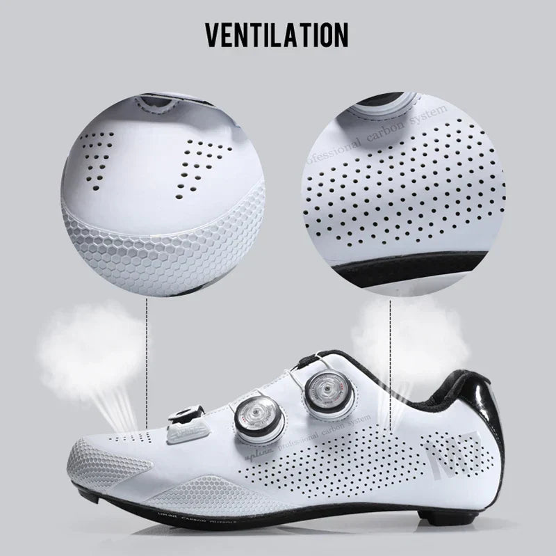 NNEOBA Ultralight Carbon Fiber Sole Road Bike Shoes