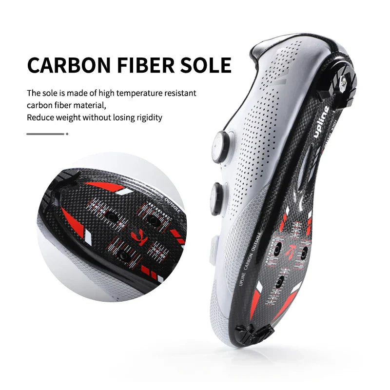 NNEOBA Ultralight Carbon Fiber Sole Road Bike Shoes