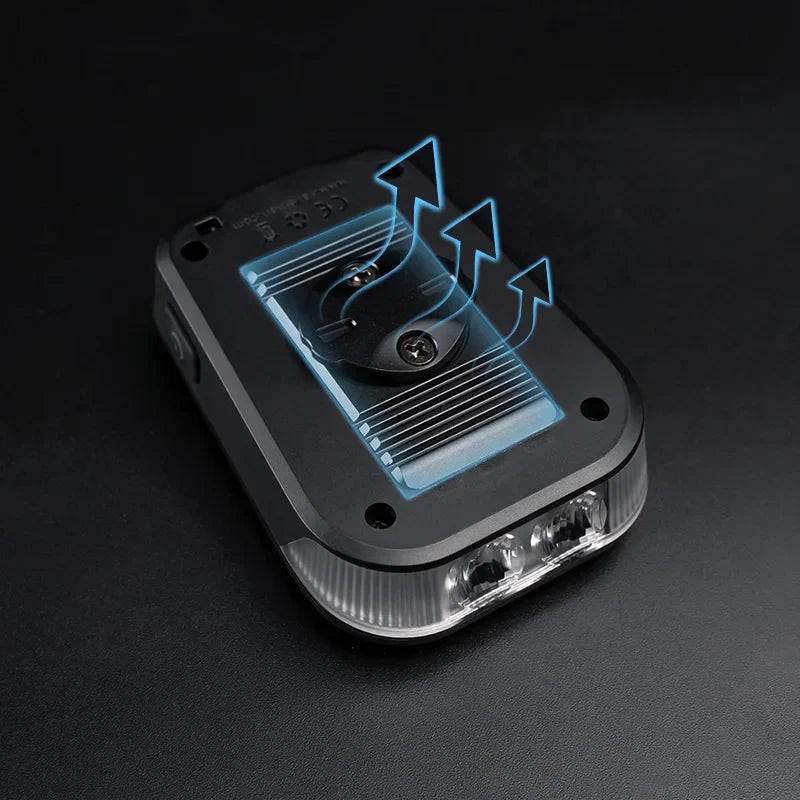 NNEOBA GPS-Compatible Rechargeable Bike Headlight Black