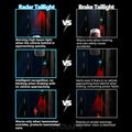 Smart Bicycle Radar Tail Light AI Brake Sensing Black