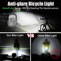 NNEOBA USB Rechargeable Bicycle Light Set Black